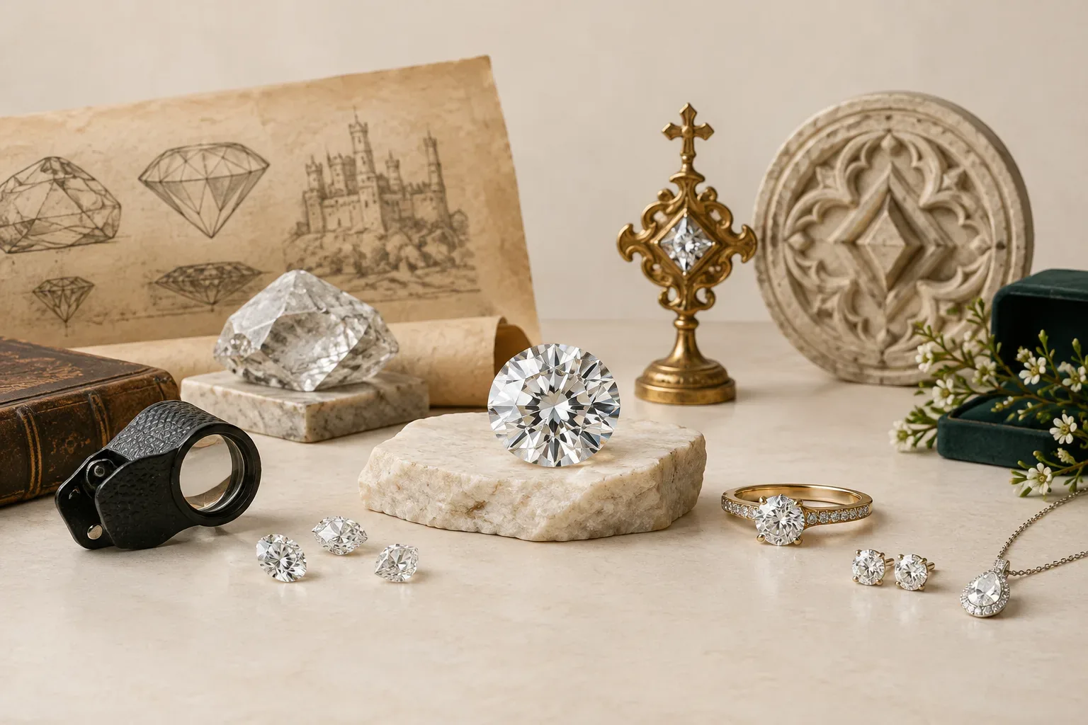 Editorial jewelry still life for Diamond Quality and Value Factors: A Practical Buying Guide
