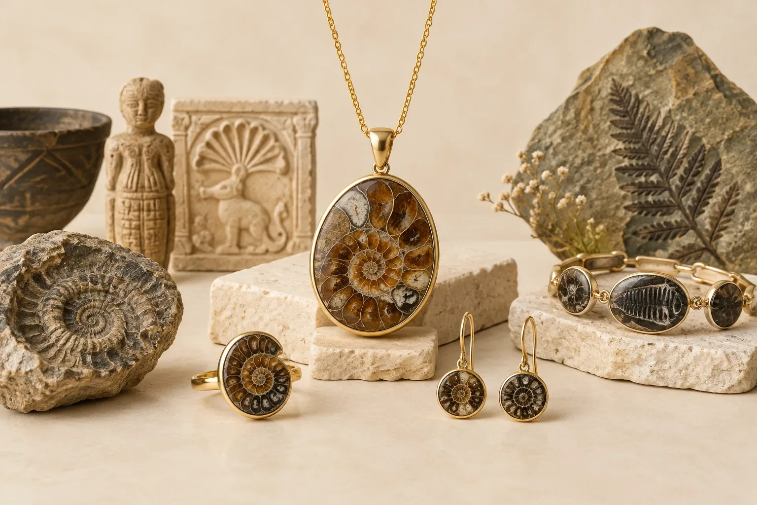 Editorial jewelry still life for Fossil Jewelry Repair and Maintenance Guide: Warning Signs and Professional Help