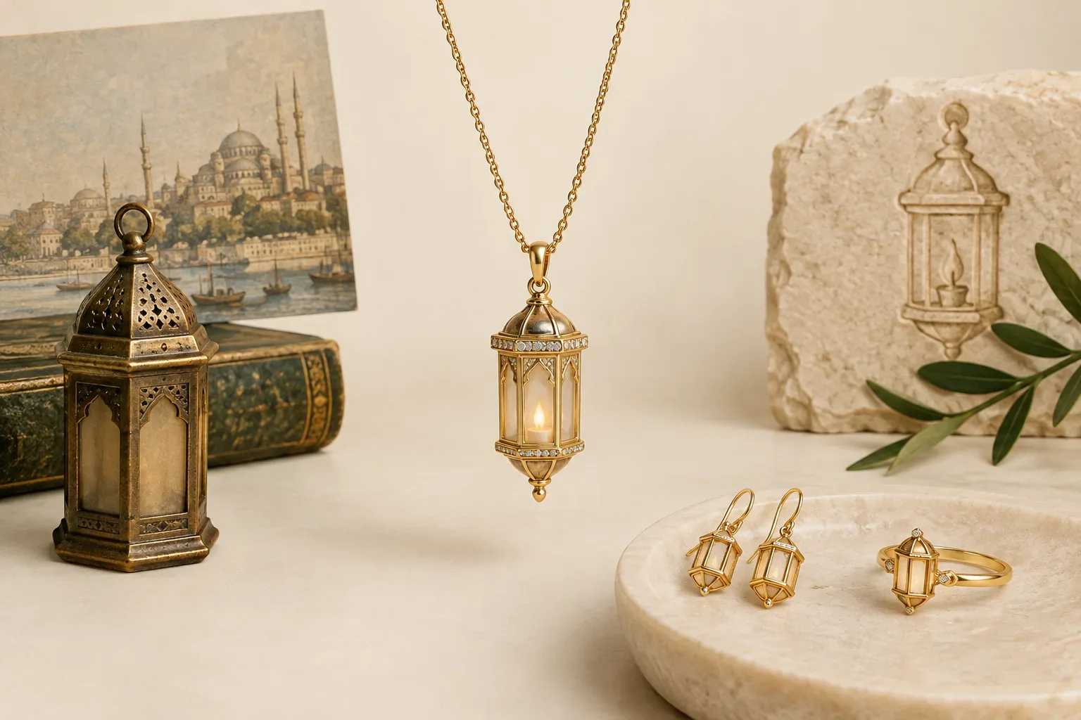 Editorial jewelry still life for Lantern Jewelry Meaning: History, Symbolism, and Modern Wear