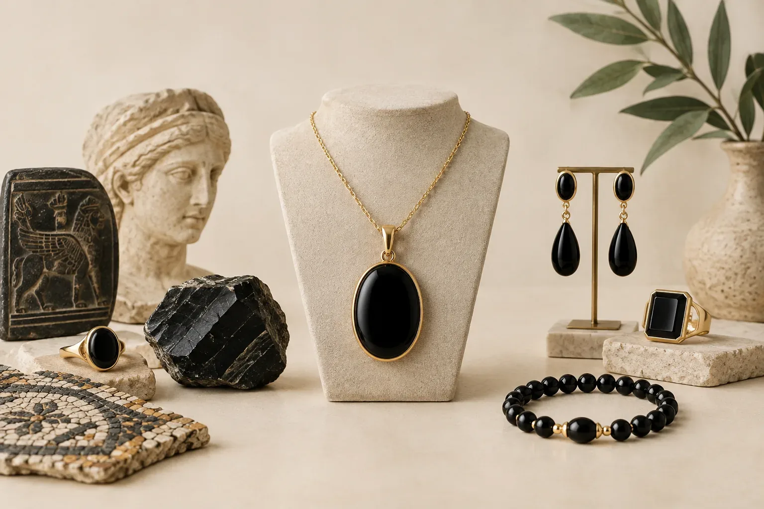 Editorial jewelry still life for Onyx Quality and Value Factors: A Practical Buying Guide