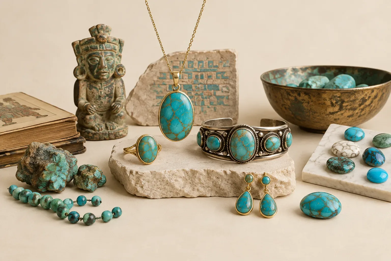 Editorial jewelry still life for Turquoise Treatments and Imitations: What Buyers Should Ask